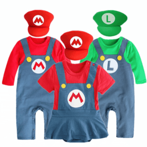 2Pcs Super Mario Baby Cosplay Costume JuniorHaul