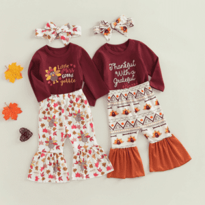 Baby Girl Turkey Print Cloth Set - Image 11