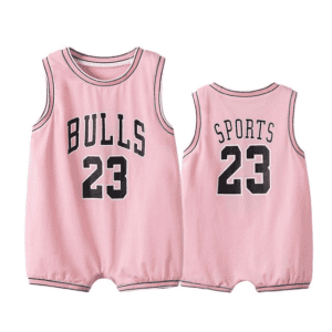 Pink Bulls 23 / 18M Basketball Sleeveless Romper JuniorHaul