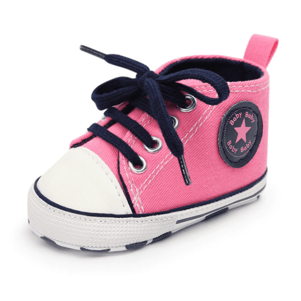 Pink / 0-6 Months Baby Canvas Sneakers JuniorHaul