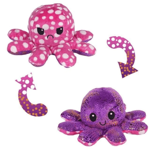 Polka-dot Octopus Mood Flip Plush Toy JuniorHaul