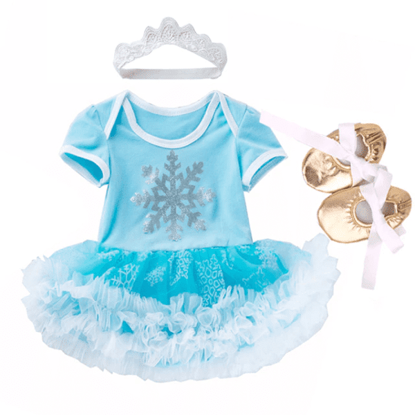 Elsa Half-Sleeve / Newborn 3pcs Princess Baby Romper Set JuniorHaul