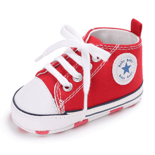 Red / 0-6 Months Baby Canvas Sneakers JuniorHaul