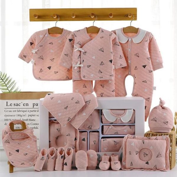 18pcs Pink Warm / 0-3 months 18/22 Pieces Newborn Baby Clothes Set JuniorHaul