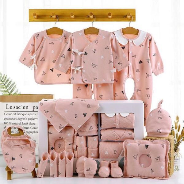 18pcs Pink Thin / 0-3 months 18/22 Pieces Newborn Baby Clothes Set JuniorHaul