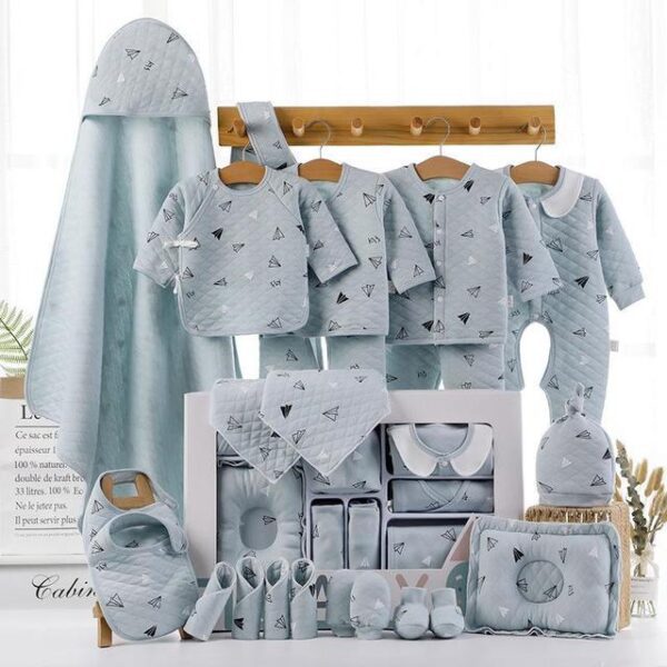 22pcs Blue Warm / 0-3 months 18/22 Pieces Newborn Baby Clothes Set JuniorHaul
