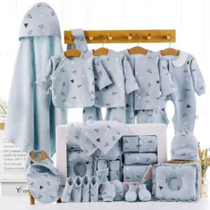 22pcs Blue Thin / 0-3 months 18/22 Pieces Newborn Baby Clothes Set JuniorHaul