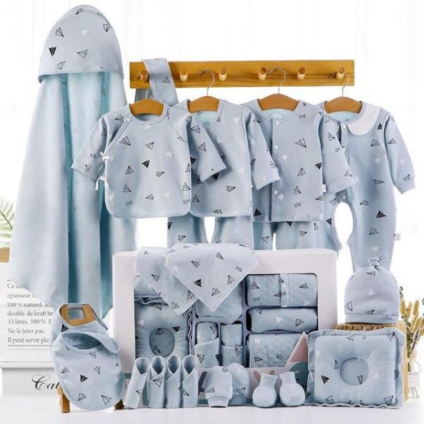 22pcs Blue Thin / 0-3 months 18/22 Pieces Newborn Baby Clothes Set JuniorHaul