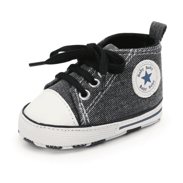 Grey 2 / 0-6 Months Baby Canvas Sneakers JuniorHaul