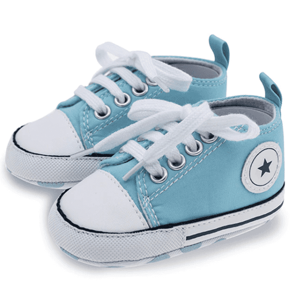 Sky Blue / 0-6 Months Baby Canvas Sneakers JuniorHaul