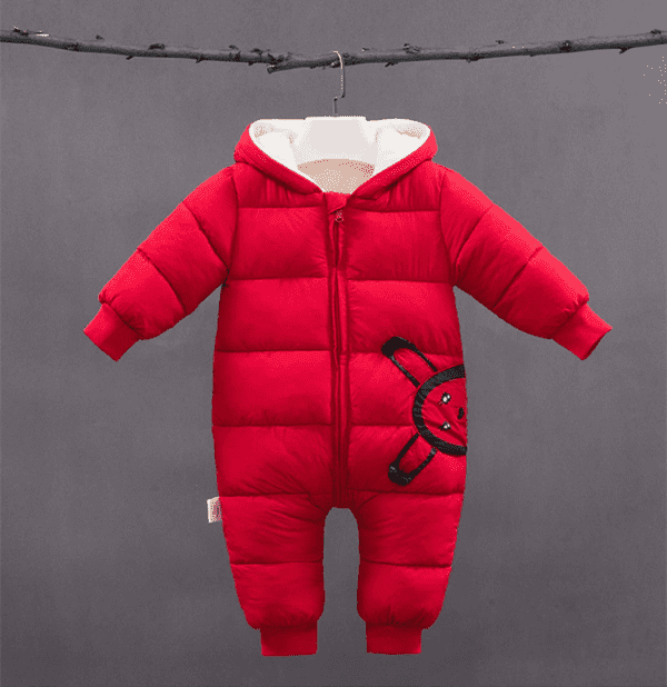 Red / 3M - 6M Dear Rabbit Baby Snowsuit JuniorHaul