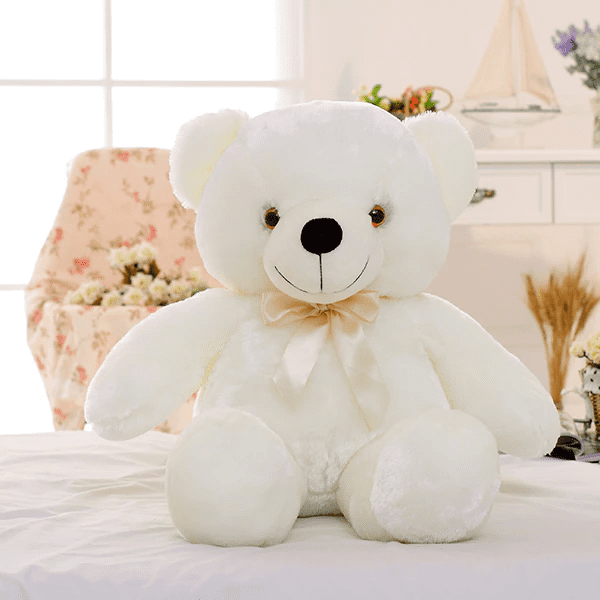 White / 30 cm Luminous Cuddle Bear Plush Toy JuniorHaul