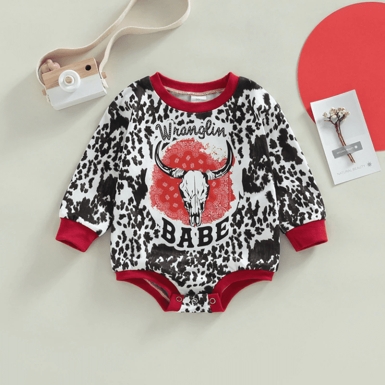 Buy Cattle Hide Print Romper I Infant Bodysuit Romper