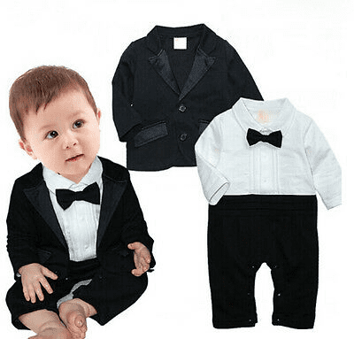 3M / BLACK Baby Tuxedo Outfit JuniorHaul