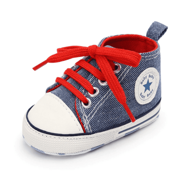 Gray blue-New / 0-6 Months Baby Canvas Sneakers JuniorHaul