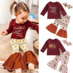 Baby Girl Turkey Print Cloth Set