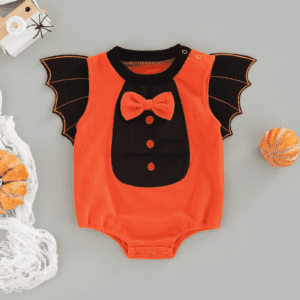 Orange / 3M Bat Wings Halloween Romper JuniorHaul