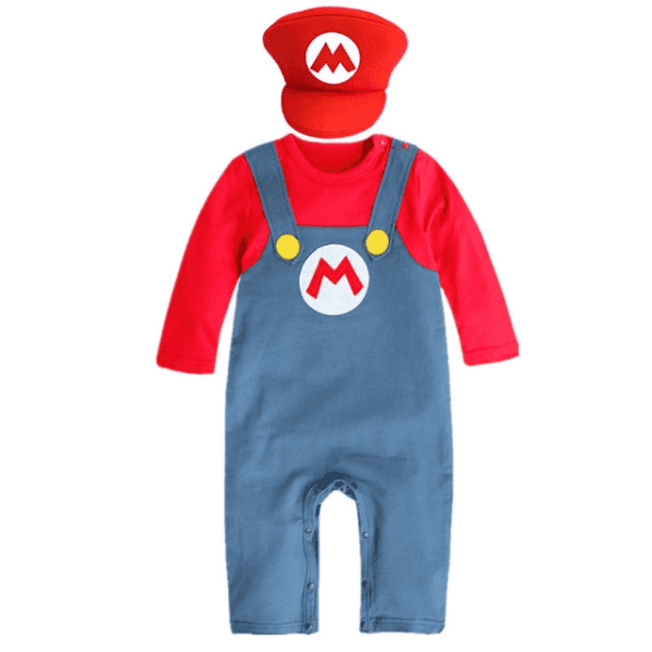 Red Long Sleeve / 70cm 2Pcs Super Mario Baby Cosplay Costume JuniorHaul