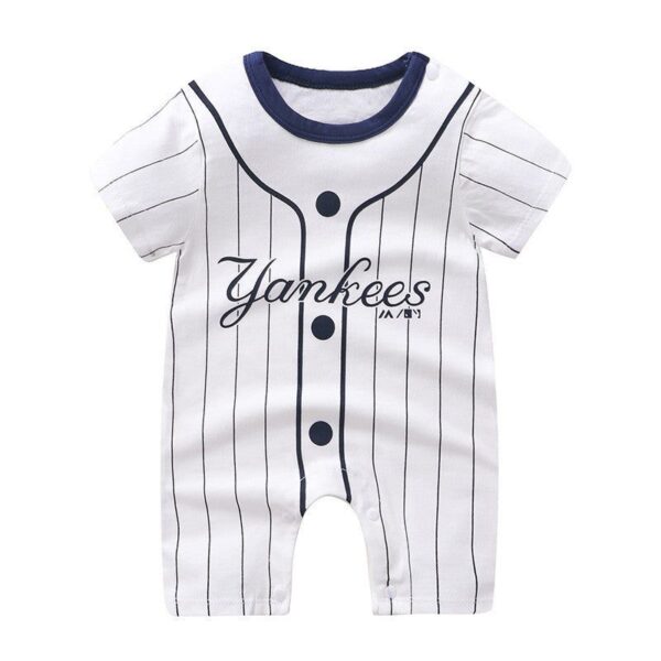 12M NY Yankees Baseball Baby Romper JuniorHaul