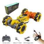 Orange TWO RC 1B 4WD RC Stunt Car Watch Gesture Sensor Rotation Toy JuniorHaul
