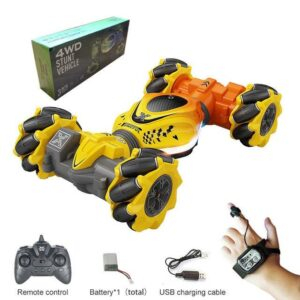 Orange TWO RC 1B 4WD RC Stunt Car Watch Gesture Sensor Rotation Toy JuniorHaul