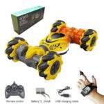 Orange TWO RC 2B 4WD RC Stunt Car Watch Gesture Sensor Rotation Toy JuniorHaul