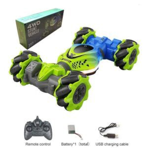 Green ONE RC 1B 4WD RC Stunt Car Watch Gesture Sensor Rotation Toy JuniorHaul