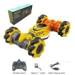 Orange ONE RC 1B 4WD RC Stunt Car Watch Gesture Sensor Rotation Toy JuniorHaul