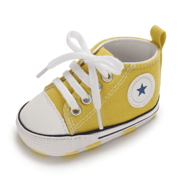 Yellow / 0-6 Months Baby Canvas Sneakers JuniorHaul