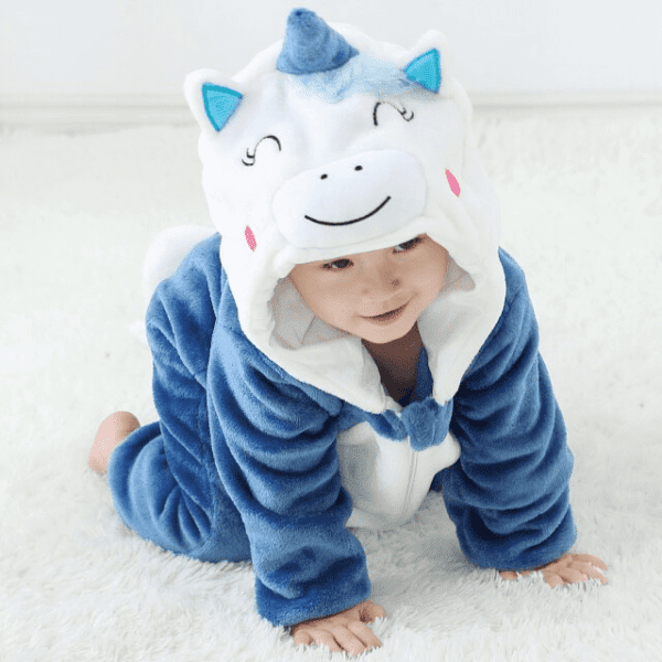 3M Blue Unicorn Baby Jumpsuit JuniorHaul