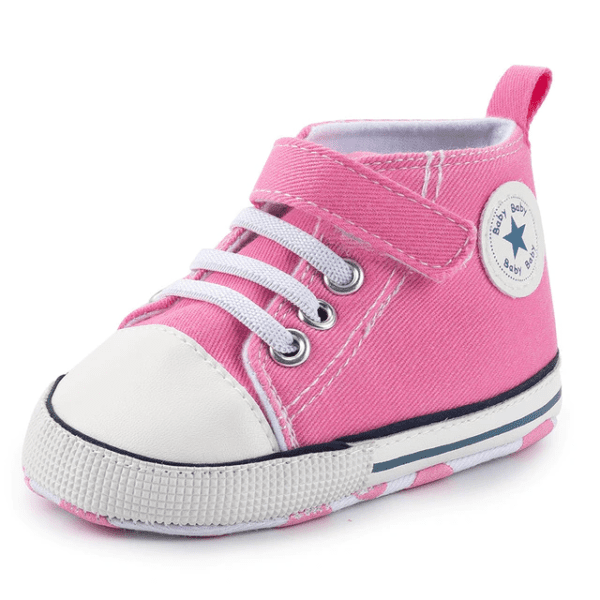 Pink 3 / 0-6 Months Baby Canvas Sneakers JuniorHaul