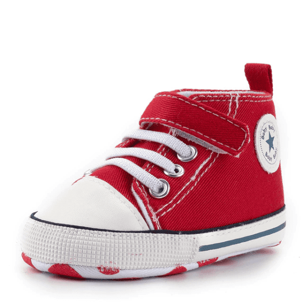 Red 2 / 0-6 Months Baby Canvas Sneakers JuniorHaul
