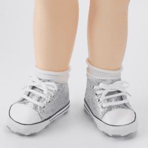 0-6 Months / Flash Silver Baby Flash Canvas Sneakers JuniorHaul