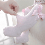 GIRLS BIG BOW LONG KID'S  SOCKS - Image 3