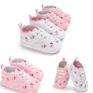 Toddler Canvas Cute Flower Sneaker Shoes - Image 10