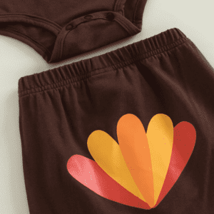 3pcs Turkey Print Romper Set JuniorHaul