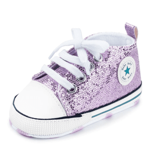 0-6 Months / Flash Purple Baby Flash Canvas Sneakers JuniorHaul
