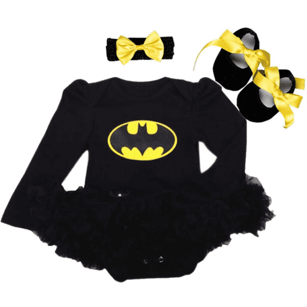 Black Full-Sleeve / Newborn 3pcs Bat Girl Baby Romper JuniorHaul