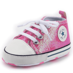 0-6 Months / Flash Rose Red Baby Flash Canvas Sneakers JuniorHaul