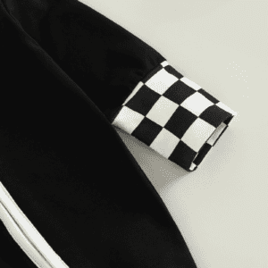 Checkerboard Patchwork Baby Jumpsuit - Image 3