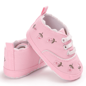 Toddler Canvas Cute Flower Sneaker Shoes - Image 3