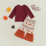 Baby Girl Turkey Print Cloth Set - Image 3
