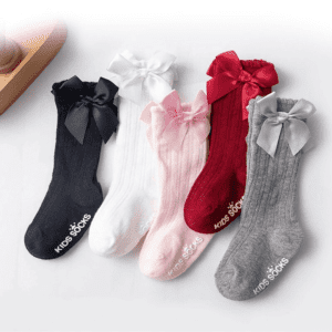GIRLS BIG BOW LONG KID'S  SOCKS - Image 4
