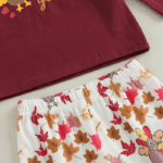 Baby Girl Turkey Print Cloth Set - Image 6