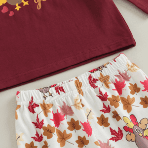 Baby Girl Turkey Print Cloth Set - Image 6