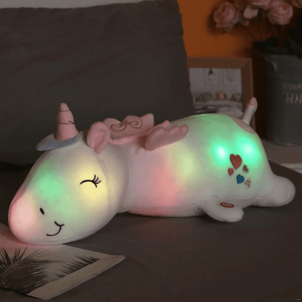 White Luminous Unicorn Plush Cuddle Toy JuniorHaul