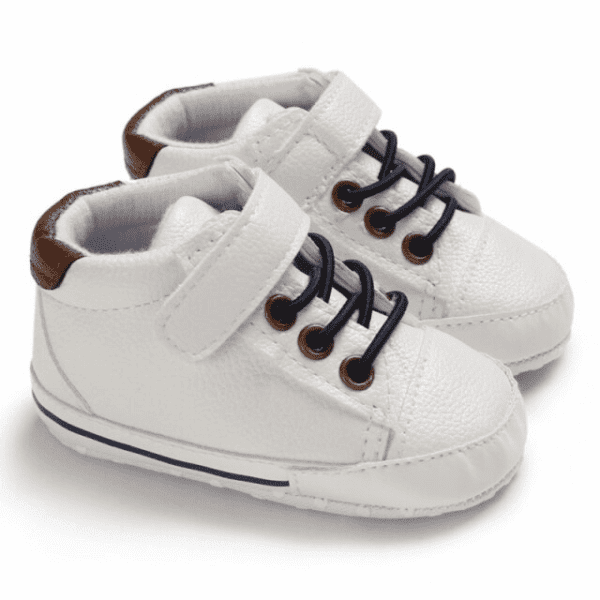 White / 00-06 Months Baby Soft Sneakers JuniorHaul