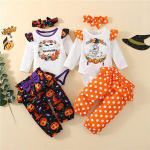 Halloween 3PCS Pumpkin Clothes Sets JuniorHaul