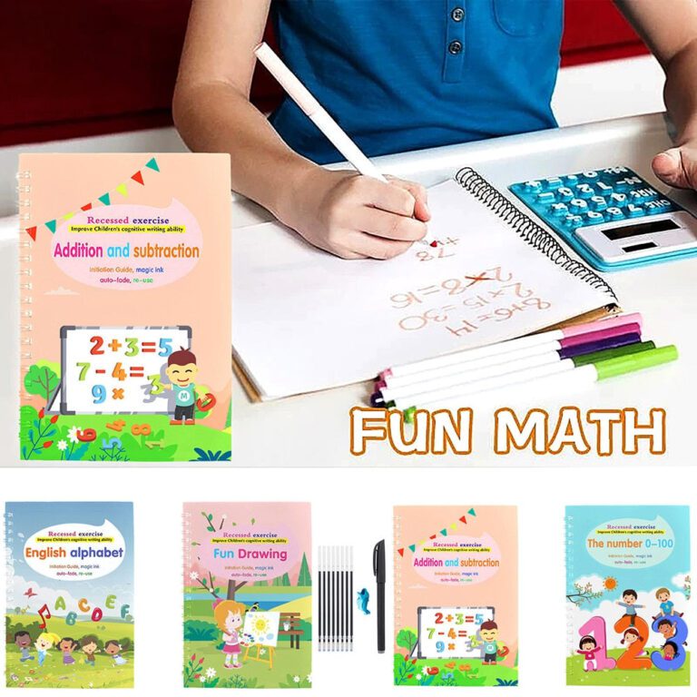 4 Books Reusable Copybook For Calligraphy Children JuniorHaul