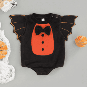 Black / 3M Bat Wings Halloween Romper JuniorHaul